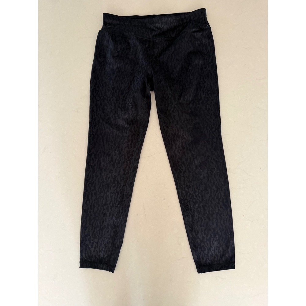 Sweaty Betty All Day 7/8 Leggings Black Leopard Embossed SB6047 78 womens Size M